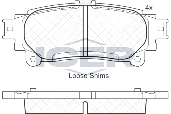 Handler.Part Brake pad set, disc brake ICER 181983 1