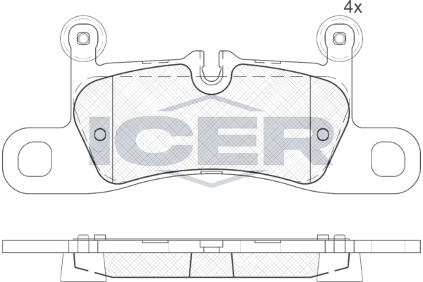 Handler.Part Brake pad set, disc brake ICER 181987 1