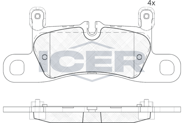 Handler.Part Brake pad set, disc brake ICER 181987203 1