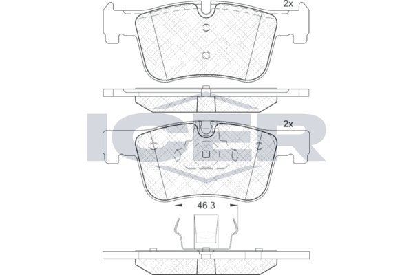 Handler.Part Brake pad set, disc brake ICER 182048 1