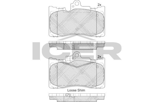 Handler.Part Brake pad set, disc brake ICER 182059 1