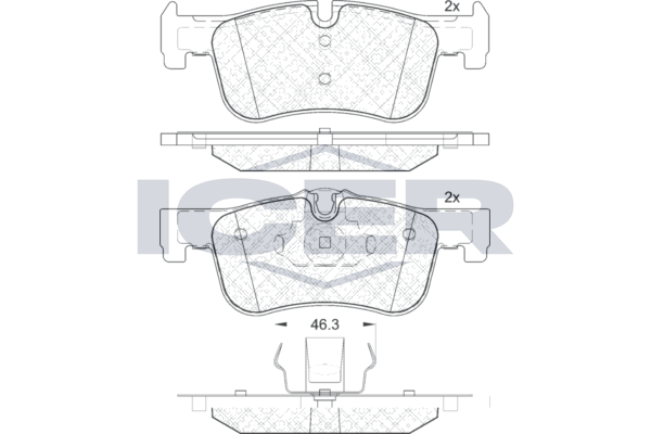 Handler.Part Brake pad set, disc brake ICER 182063 1