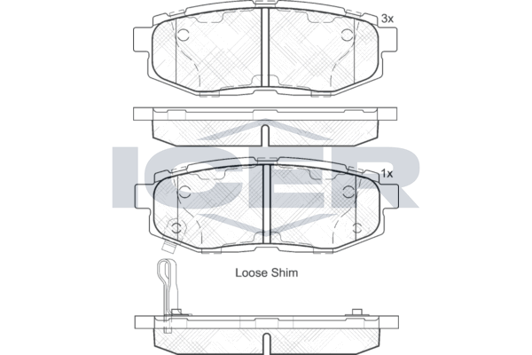 Handler.Part Brake pad set, disc brake ICER 182088 1