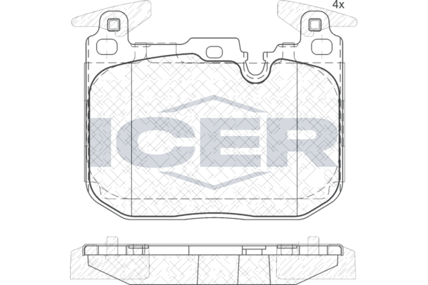 Handler.Part Brake pad set, disc brake ICER 182093203 1