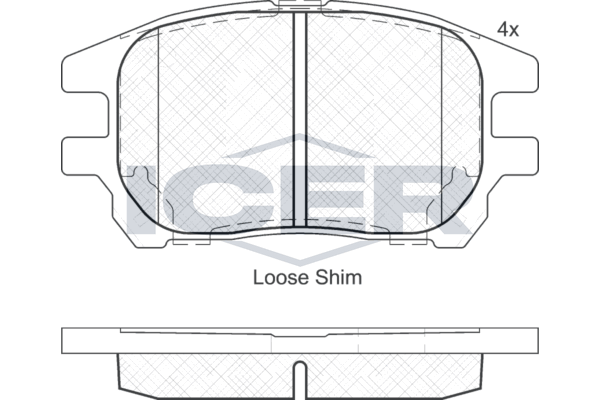 Handler.Part Brake pad set, disc brake ICER 182107 1