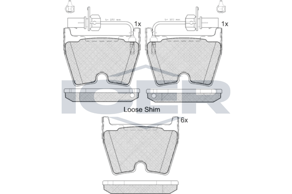 Handler.Part Brake pad set, disc brake ICER 182113 1