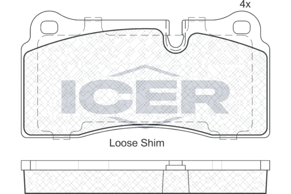 Handler.Part Brake pad set, disc brake ICER 182121 1