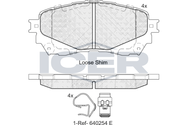 Handler.Part Brake pad set, disc brake ICER 182126 1