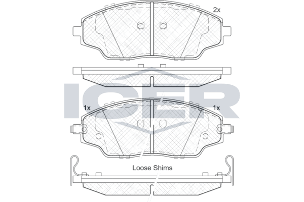 Handler.Part Brake pad set, disc brake ICER 182167 1