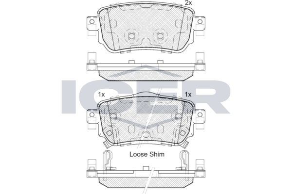 Handler.Part Brake pad set, disc brake ICER 182188 1