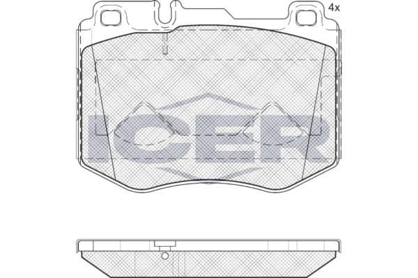 Handler.Part Brake pad set, disc brake ICER 182195 1