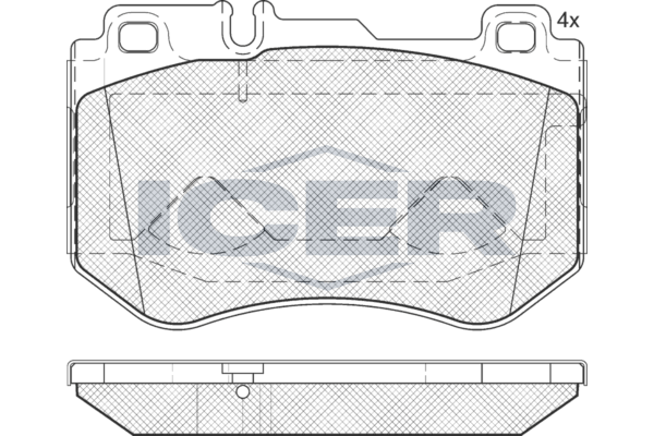 Handler.Part Brake pad set, disc brake ICER 182197 1