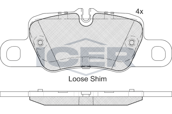 Handler.Part Brake pad set, disc brake ICER 182207 1