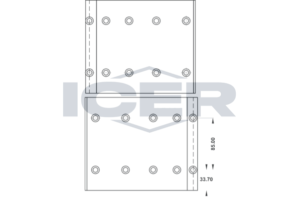 Handler.Part Brake lining kit, drum brake ICER 21915000 1