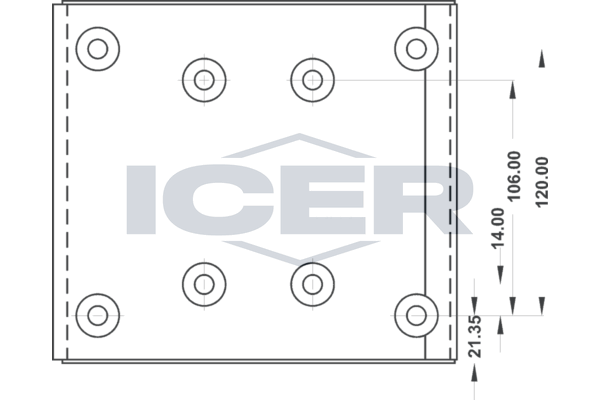 Handler.Part Brake lining kit, drum brake ICER 21948600 1