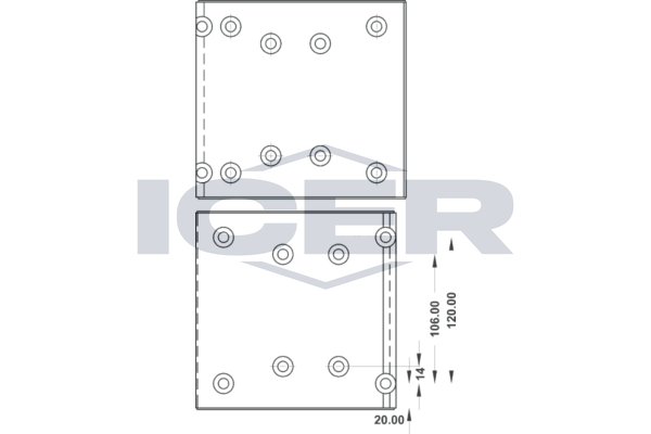 Handler.Part Brake lining kit, drum brake ICER 21957900 1