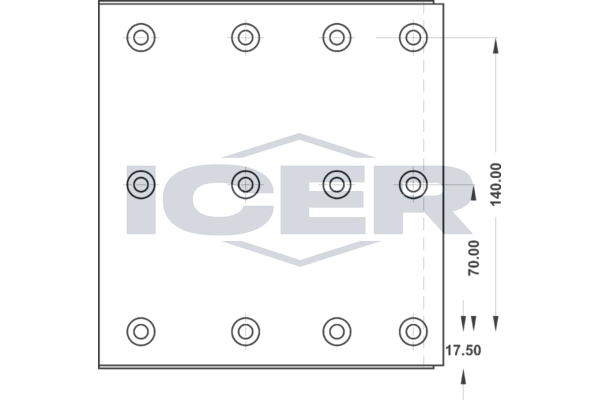 Handler.Part Brake lining kit, drum brake ICER 21993800 1