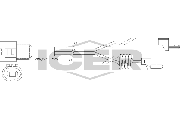 Handler.Part Warning contact, brake pad wear ICER 610233EC 1