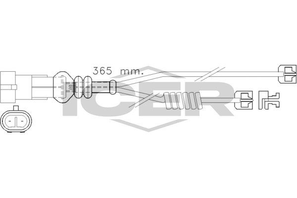 Handler.Part Warning contact, brake pad wear ICER 610301EC 1