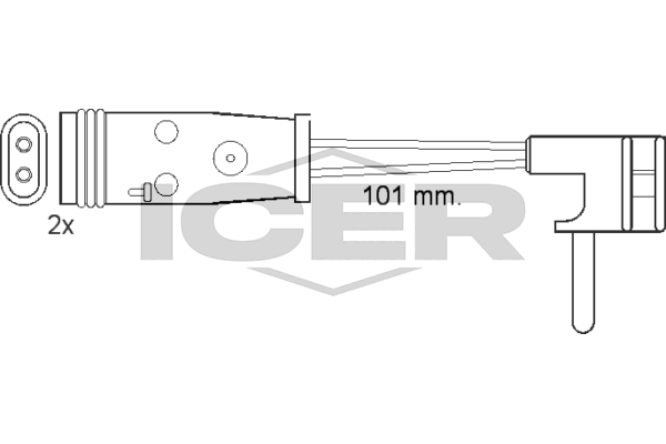 Handler.Part Warning contact, brake pad wear ICER 610332EC 1