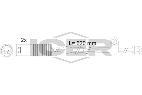 Handler.Part Warning contact, brake pad wear ICER 610396EC 1