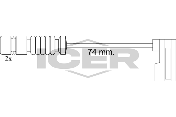 Handler.Part Warning contact, brake pad wear ICER 610397EC 1