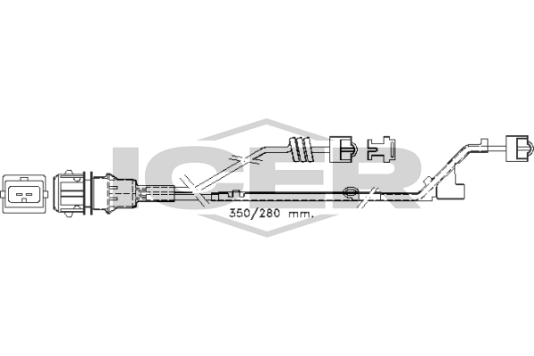 Handler.Part Warning contact, brake pad wear ICER 610423EC 1