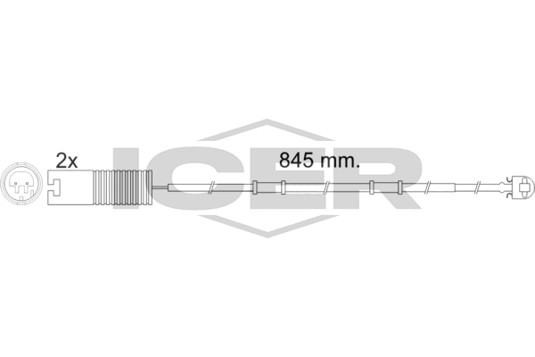 Handler.Part Warning contact, brake pad wear ICER 610448EC 1