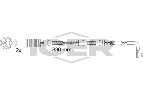 Handler.Part Warning contact, brake pad wear ICER 610503EC 1