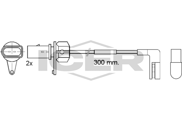 Handler.Part Warning contact, brake pad wear ICER 610507EC 1