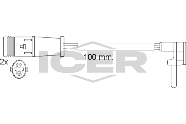 Handler.Part Warning contact, brake pad wear ICER 610548EC 1