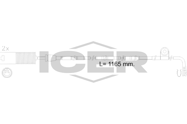 Handler.Part Warning contact, brake pad wear ICER 610604EC 1