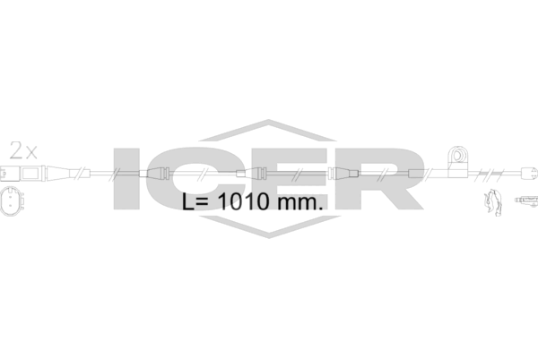 Handler.Part Warning contact, brake pad wear ICER 610622EC 1