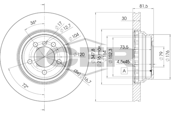 Handler.Part Brake disc ICER 78BD02672 1