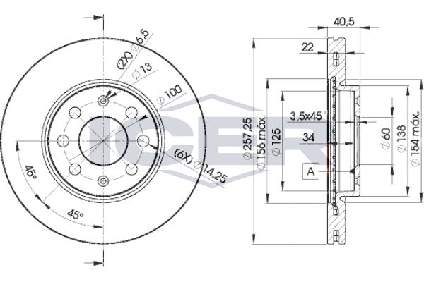 Handler.Part Brake disc ICER 78BD09202 1