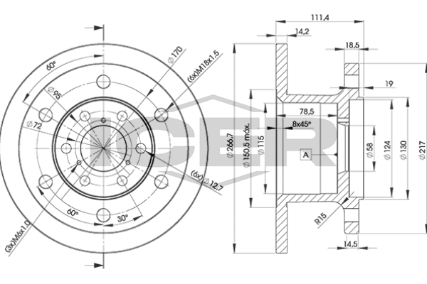 Handler.Part Brake disc ICER 78BD39071 1