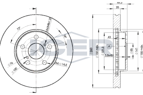 Handler.Part Brake disc ICER 78BD50302 1