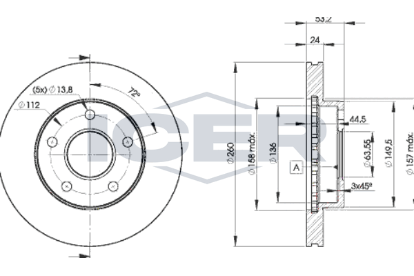 Handler.Part Brake disc ICER 78BD81092 1