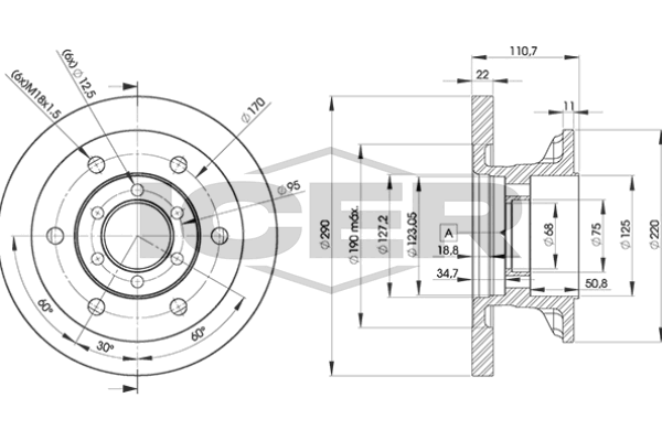 Handler.Part Brake disc ICER 78BD87721 1