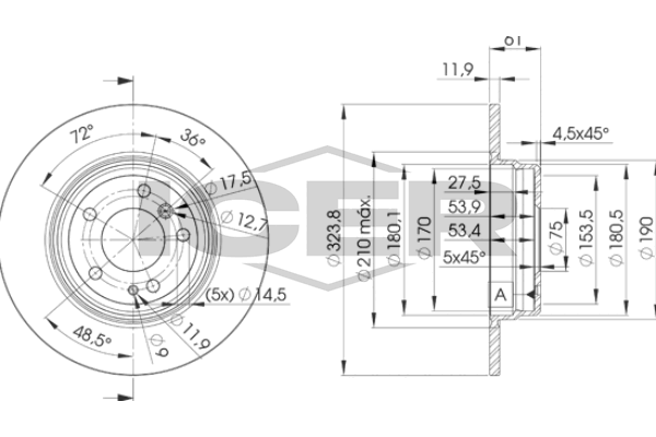 Handler.Part Brake disc ICER 78BD99002 1