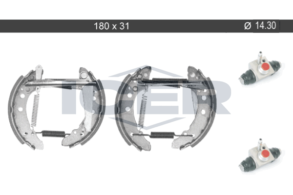 Handler.Part Brake shoe set ICER 79KT0001C 1