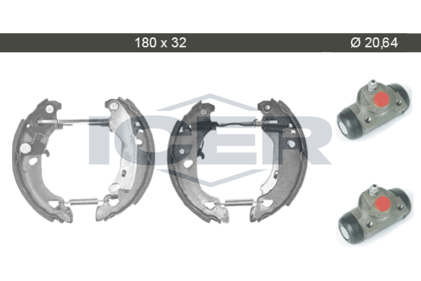 Handler.Part Brake shoe set ICER 79KT0012C 1