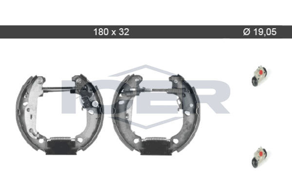 Handler.Part Brake shoe set ICER 79KT0028C 1