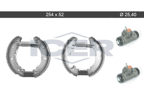 Handler.Part Brake shoe set ICER 79KT0029C 1