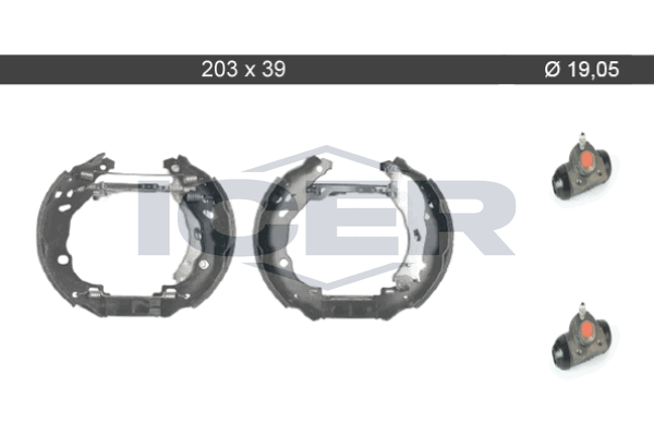 Handler.Part Brake shoe set ICER 79KT0051C 1