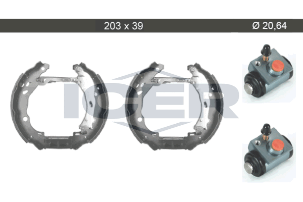 Handler.Part Brake shoe set ICER 79KT0077C 1