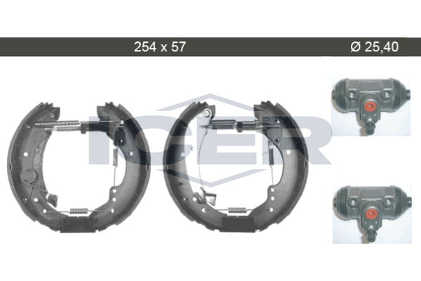 Handler.Part Brake shoe set ICER 79KT0078C 1