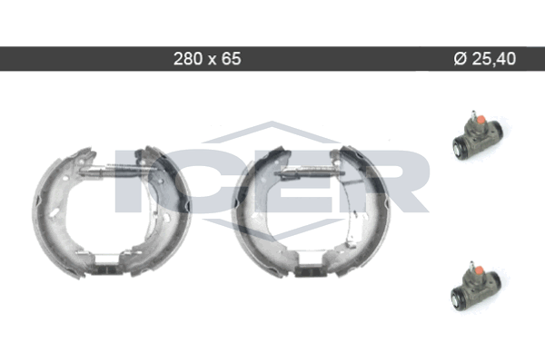 Handler.Part Brake shoe set ICER 79KT0083C 1