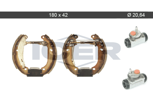 Handler.Part Brake shoe set ICER 79KT0102C 1