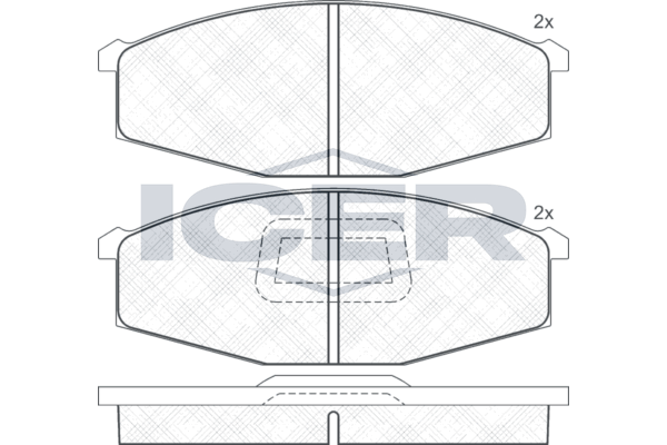 Handler.Part Brake pad set, disc brake ICER 140376 1